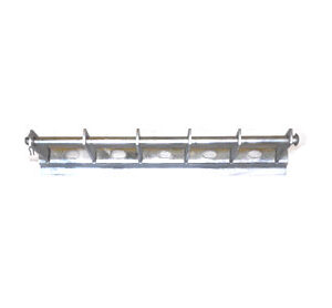 3-WIRE SECONDARY RACK, HEAVY DUTY 9 GAUGE (.148), NON-EXTENDED BACK with 3  ANSI 53-2 GRAY SPOOL INSULATORS, T2070109